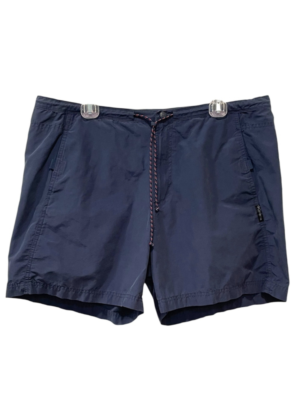 Columbia Womens Size XL Shorts Navy with Red Drawstring Hook Loop Pockets